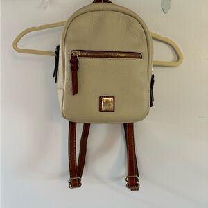 Dooney & Bourke Small Ronnie Beige Leather Backpack